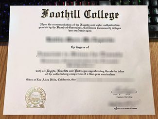 Foothill College diploma, Foothill College certificate,