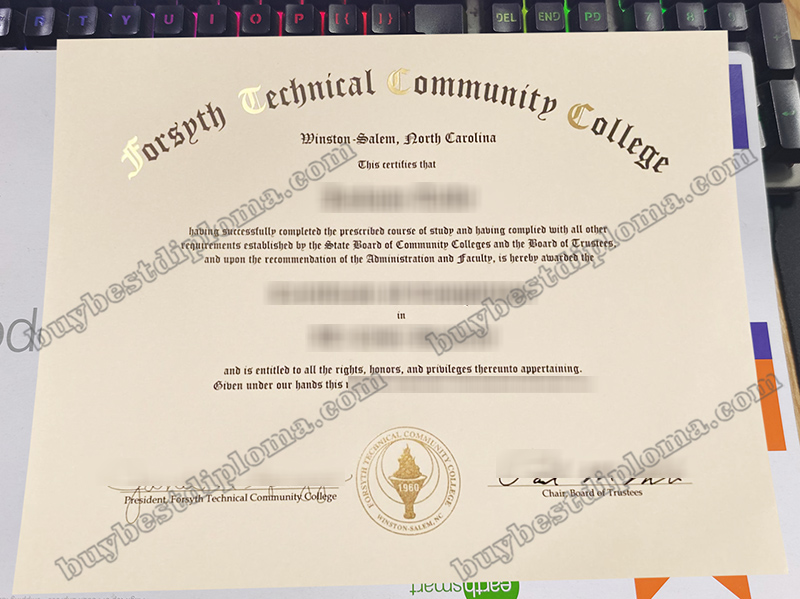 Forsyth Technical Community College diploma, Forsyth Technical Community College certificate,