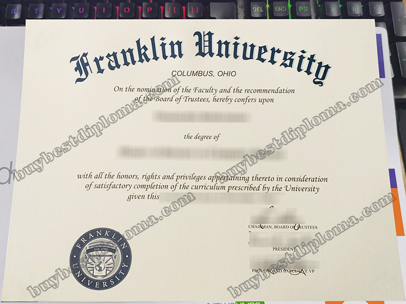 Franklin University diploma, Franklin University certificate,