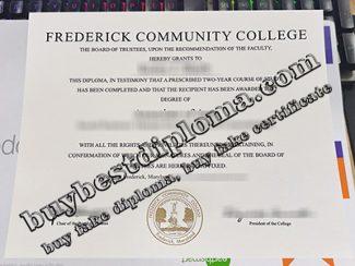 Frederick Community College diploma, Frederick Community College certificate,