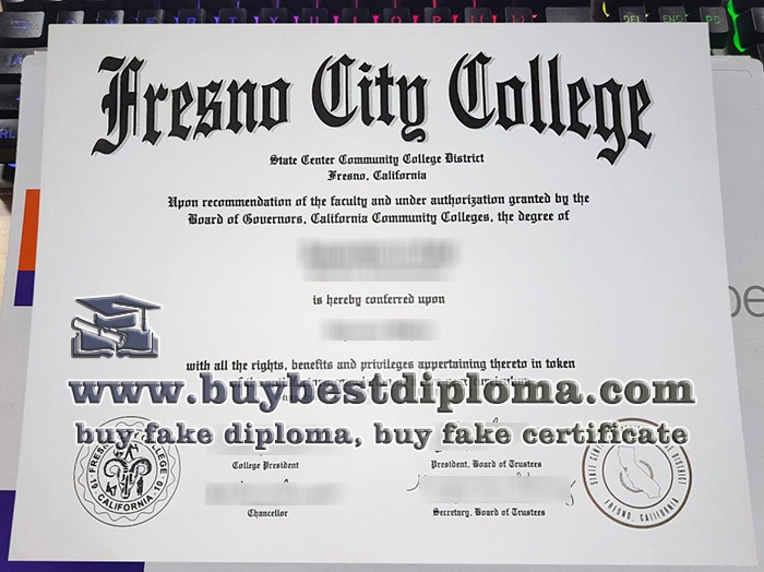 Fresno City College diploma, Fresno City College certificate,