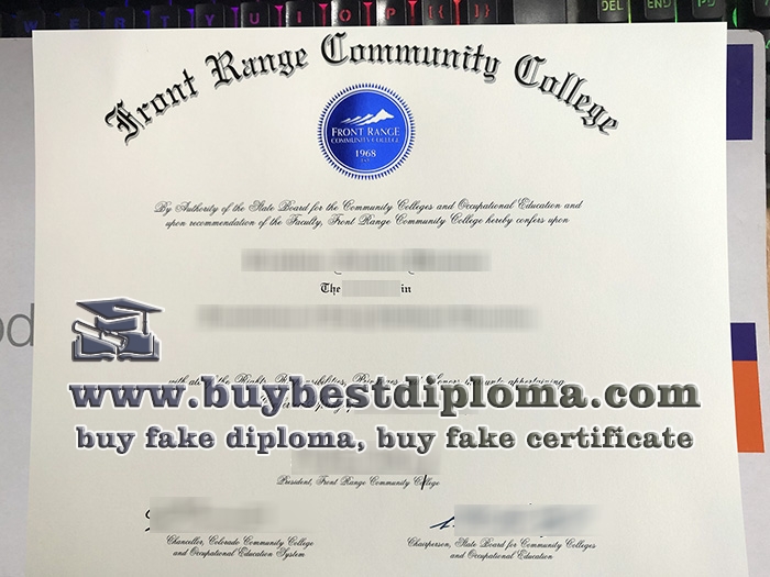 Front Range Community College diploma, fake FRCC diploma,