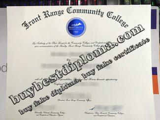 Front Range Community College diploma, fake FRCC diploma,