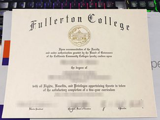 Fullerton College diploma, Fullerton College certificate,