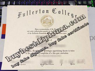 Fullerton College diploma, Fullerton College certificate,