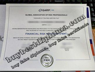 Financial Risk Manager certificate, Global Association of Risk Professionals certificate,