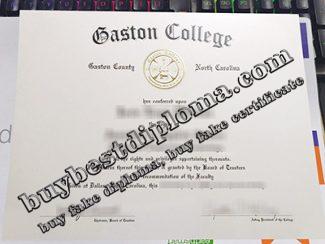 Gaston College diploma, Gaston College certificate,