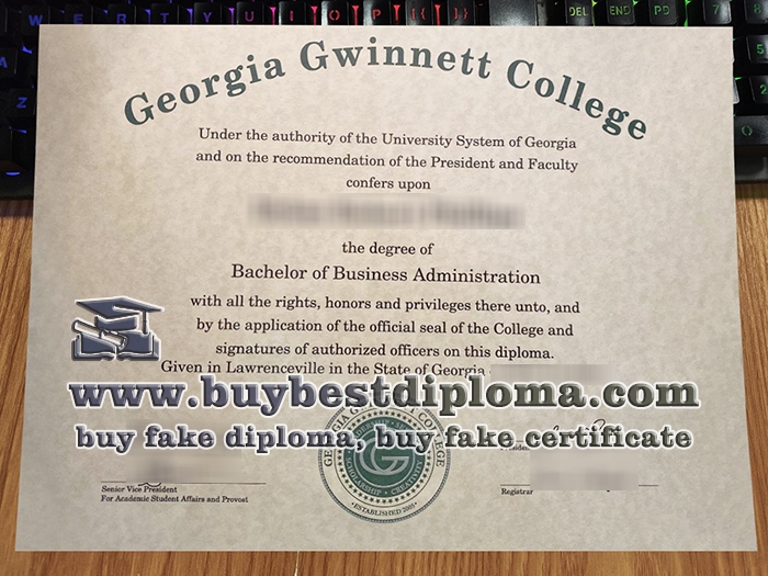 Georgia Gwinnett College diploma, Georgia Gwinnett College certificate,