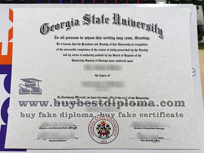 Georgia State University diploma, fake Georgia State University degree,
