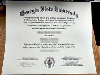 Georgia State University diploma, fake Georgia State University certificate,
