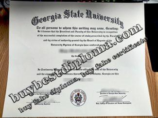 Georgia State University diploma, fake Georgia State University certificate,