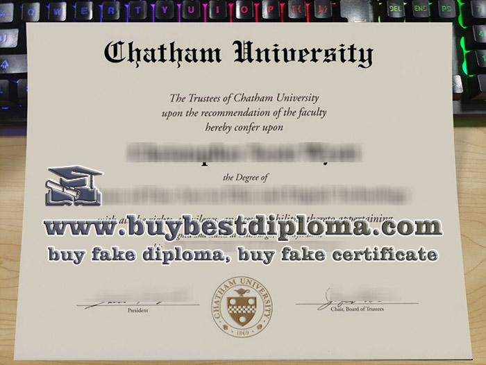 Chatham University diploma, Chatham University certificate,