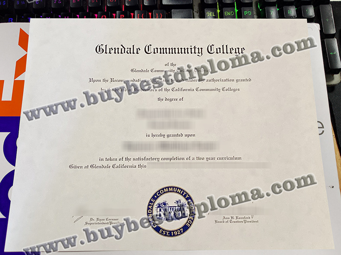 Glendale Community College diploma, Glendale Community College certificate,