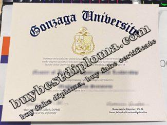 Gonzaga University diploma, Gonzaga University certificate,