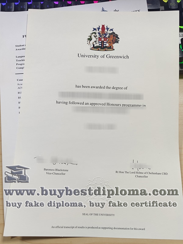 University of Greenwich degree, fake University of Greenwich diploma,