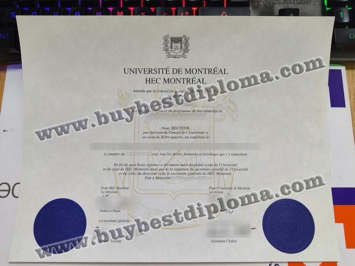 HEC Montréal diploma, HEC Montréal degree,