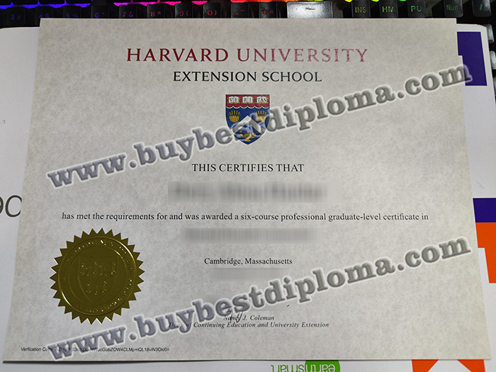 Harvard Extension School certificate, Harvard Extension School diploma,