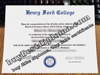 Henry Ford College diploma, Henry Ford College certificate,