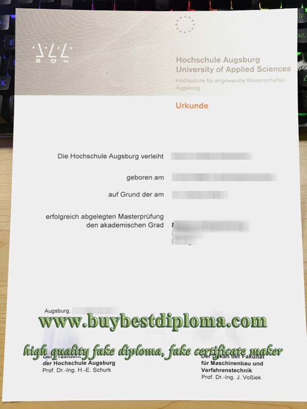 fake Hochschule Augsburg diploma
