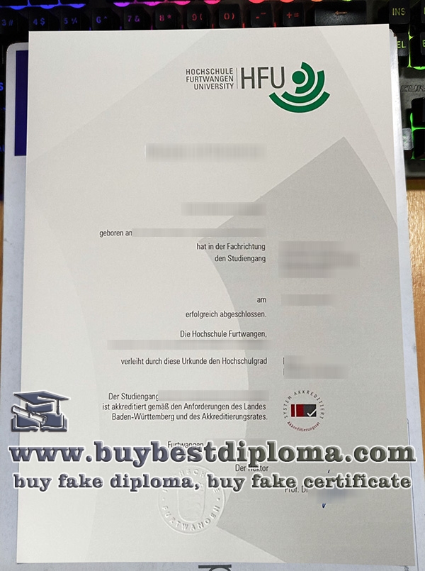 Hochschule Furtwangen University degree, fake HFU diploma,