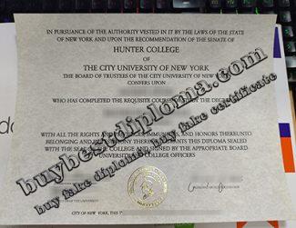 buy Hunter College certificate