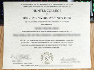 CUNY Hunter College diploma, fake Hunter College diploma,