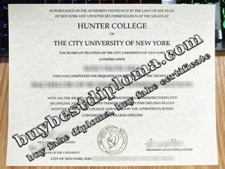 CUNY Hunter College diploma, fake Hunter College diploma,