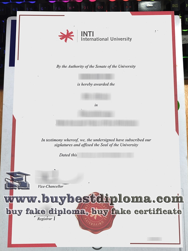INTI International University degree, INTI International University certificate,