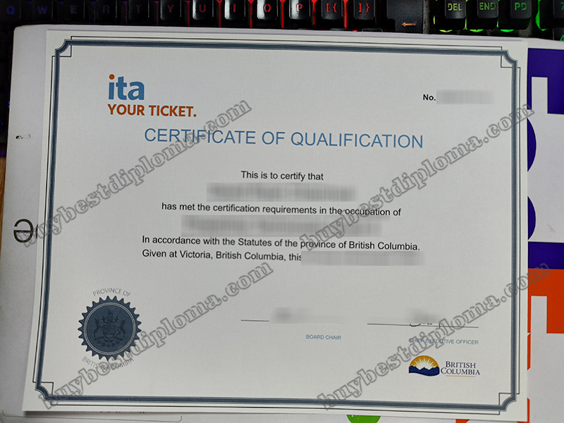 ITA certificate of  qualification
