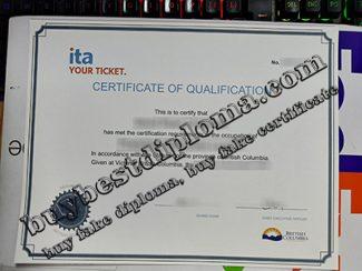 ITA certificate, Industry Training Authority certificate,