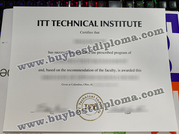 ITT Tech diploma, ITT Technical Institute certificate,