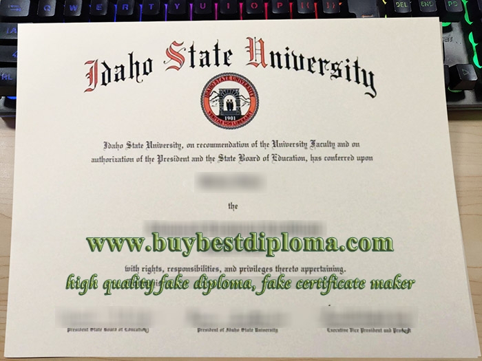 Idaho State University diploma, Idaho State University degree, fake ISU certificate,