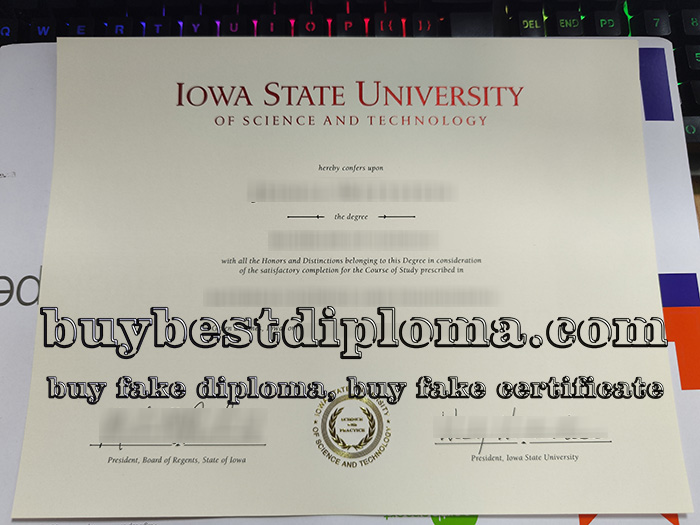 Iowa State University diploma, Iowa State University certificate,