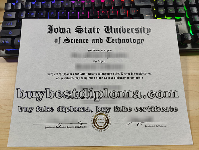 back dated Iowa State University diploma