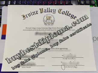 Irvine Valley College diploma, Irvine Valley College certificate,