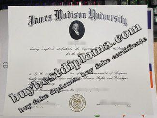 James Madison University diploma, James Madison University certificate,