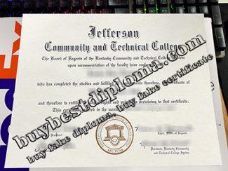 Jefferson Community and Technical College diploma, JCTC certificate,