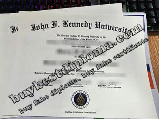 John F. Kennedy University diploma, John F. Kennedy University certificate,