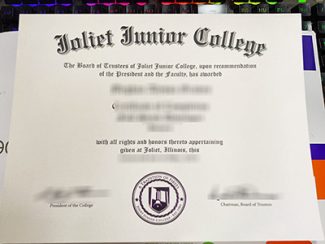 Joliet Junior College diploma, Joliet Junior College certificate,