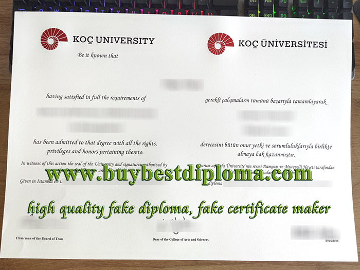 Koç University diploma, Koç University degree, Koç University certificate, fake Turkey diploma,