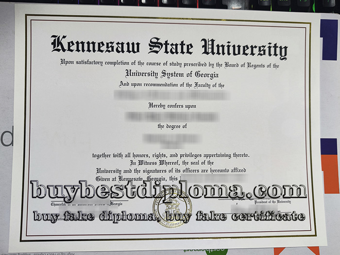 Kennesaw State University diploma, Kennesaw State University certificate,