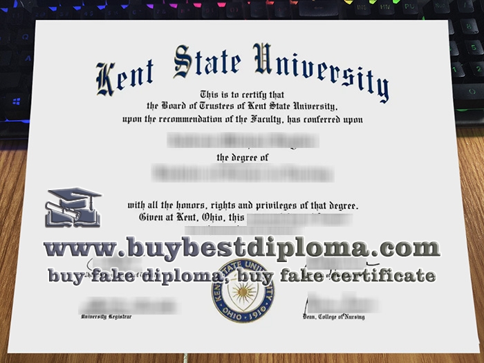 Kent State University diploma, Kent State University certificate,