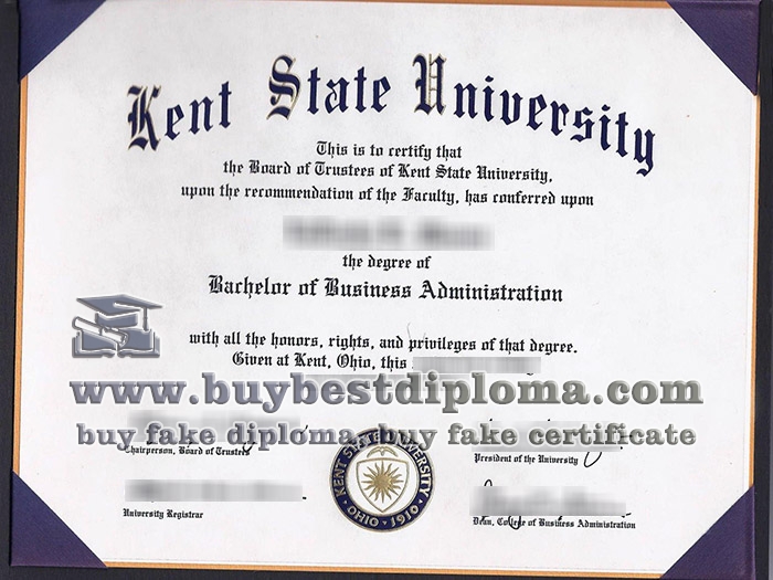 Kent State University diploma, Kent State University degree, fake KSU certificate,