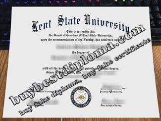 Kent State University diploma, Kent State University certificate,