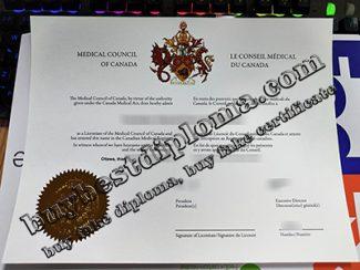 Medical Council of Canada certificate, LMCC certificate,