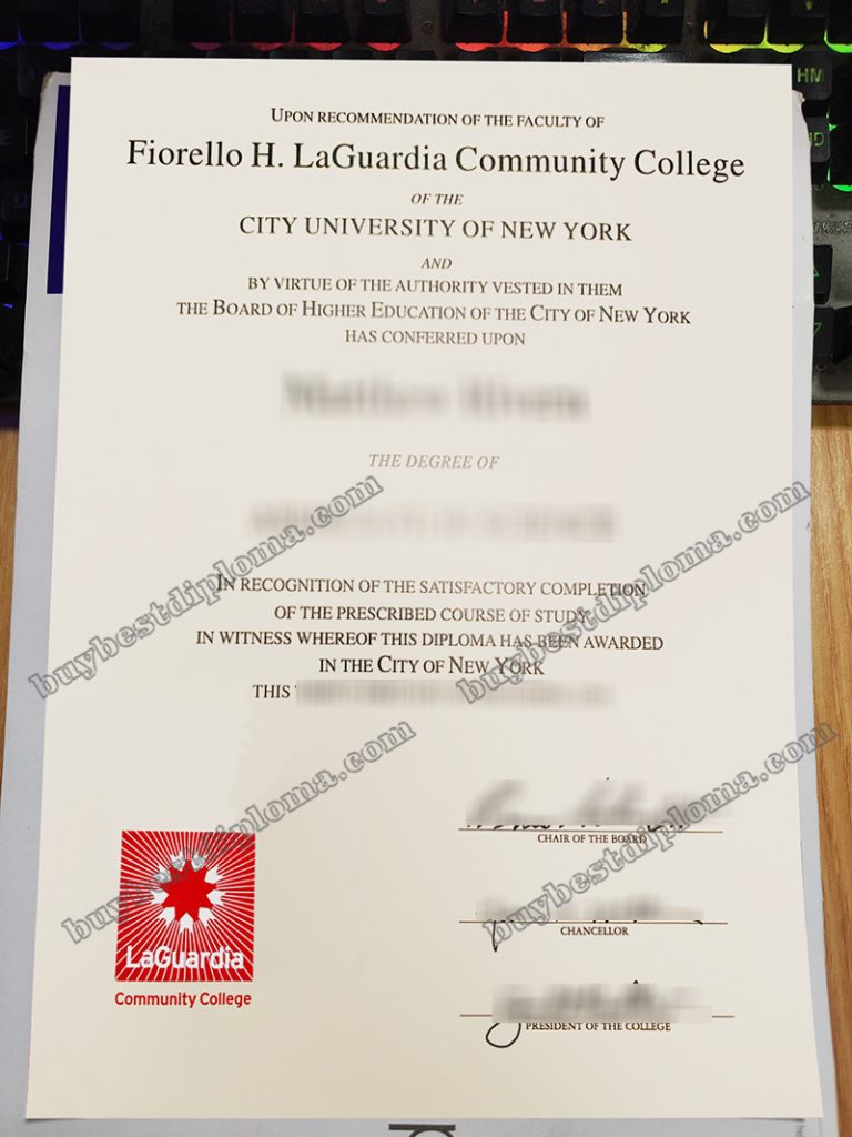 LaGuardia Community College diploma, LaGuardia Community College certificate,
