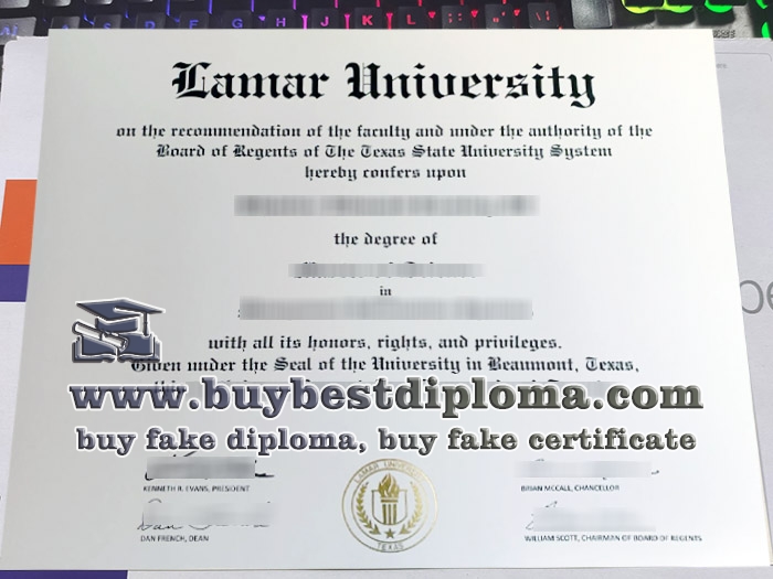Lamar University Diploma, Lamar University Certificate,