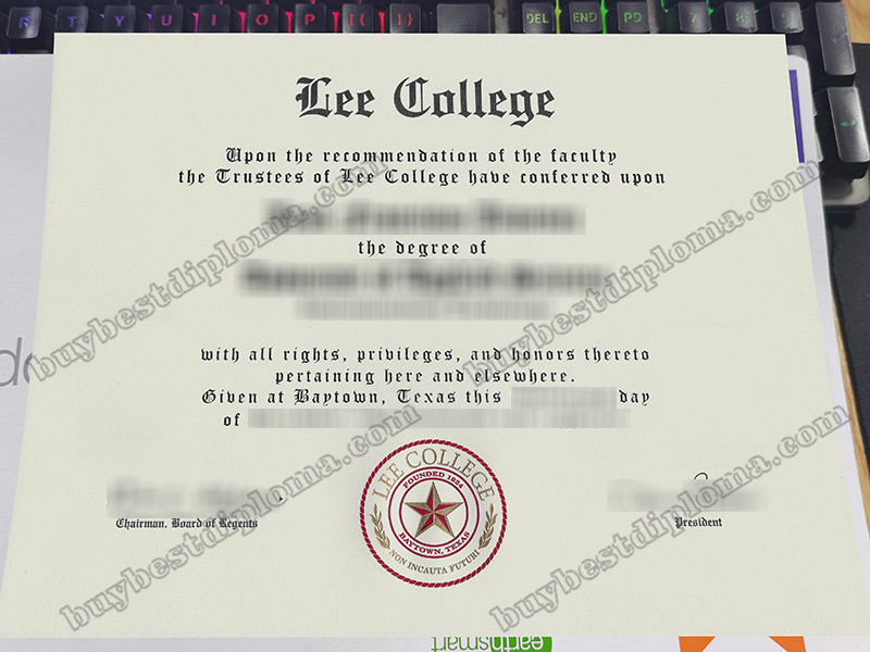 Lee College diploma, Lee College certificate,