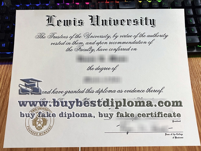 Lewis University diploma, Lewis University certificate,