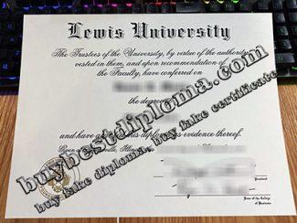 Lewis University diploma, Lewis University certificate,